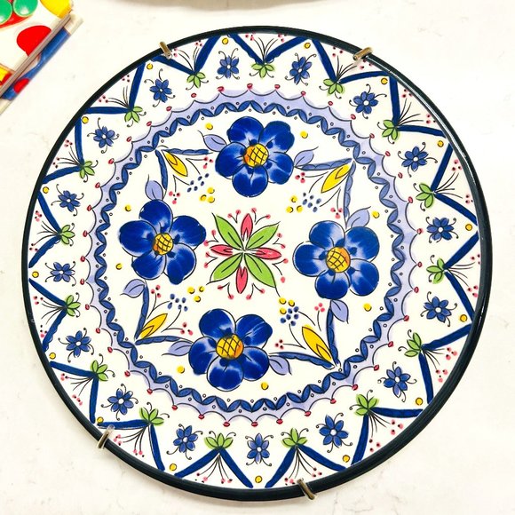 Intricately Hand Painted Mexican Ceramic Plate